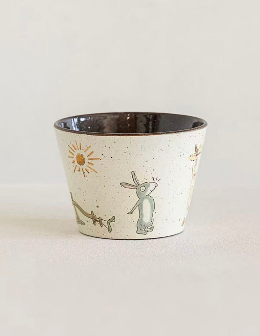 Pastoral Tales – Underglaze Hand-Painted Tea & Milk Cup