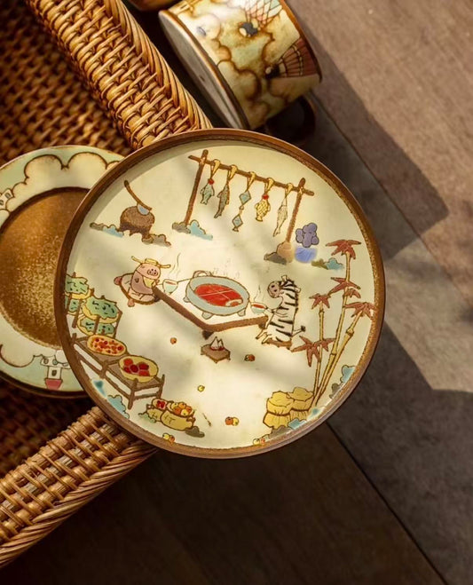 Sweet Atelier – Underglaze Hand-Painted Dessert Plate Collection