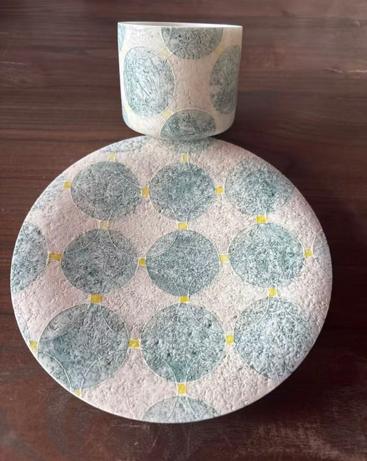 Sweet Muse – Underglaze Hand-Painted Dessert Plate