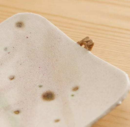 Plum Blossom Form – Underglaze Organic Ceramic Plate