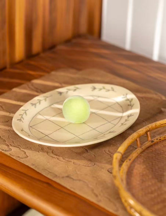 Vintage Garden – Hand-Painted Floral Dessert Plate