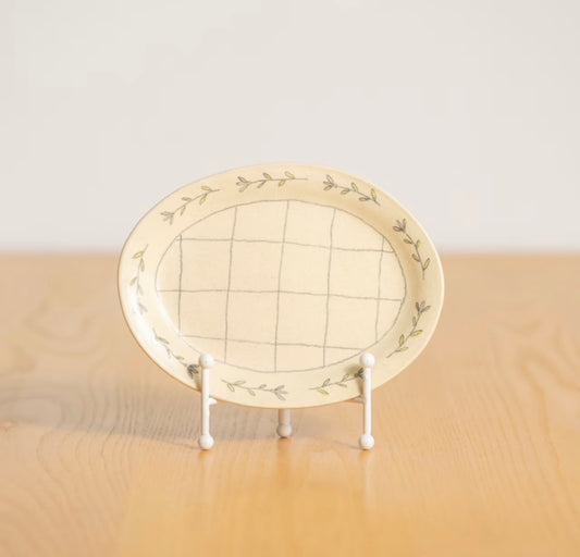 Vintage Garden – Hand-Painted Floral Dessert Plate