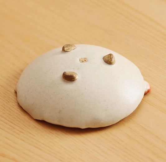 Plum Petal – Underglaze Organic Ceramic Saucer