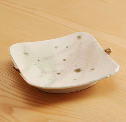 Plum Blossom Form – Underglaze Organic Ceramic Plate